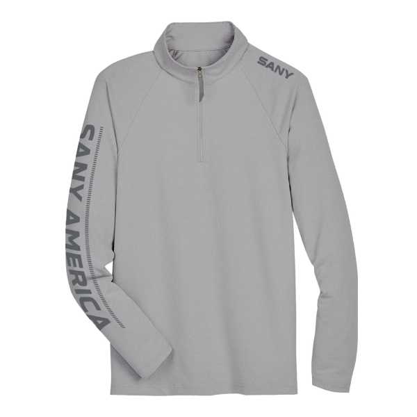 Light-gray men’s zip shirt from SANY