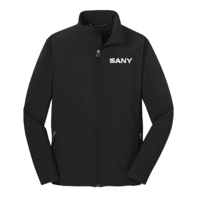 Black SANY Port Authority Jacket Product Image on white background