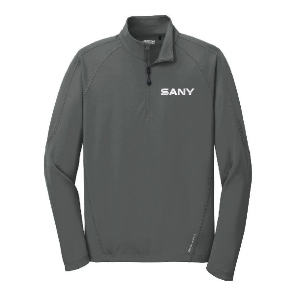 Gray SANY OGIO Quarter Zip Product Image on white background