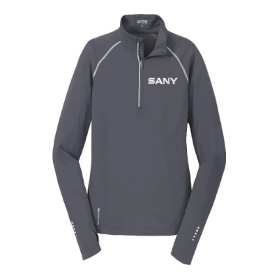 Gray SANY OGIO Women's Quarter Zip Product Image on white background