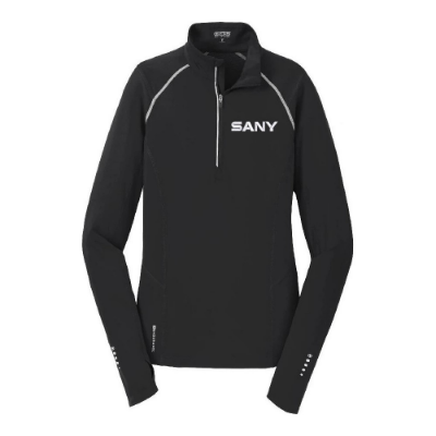 Black SANY OGIO Women's Quarter Zip Product Image on white background