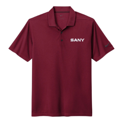 Team Red SANY Nike Polo Product Image on white background