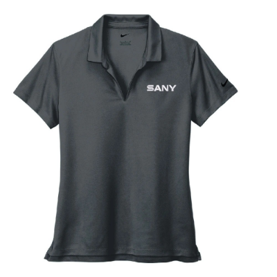 Grey SANY Women's Nike Polo Product Image on white background