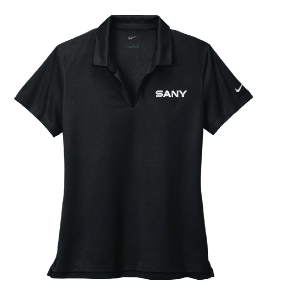 Black SANY Women's Nike Polo Product Image on white background