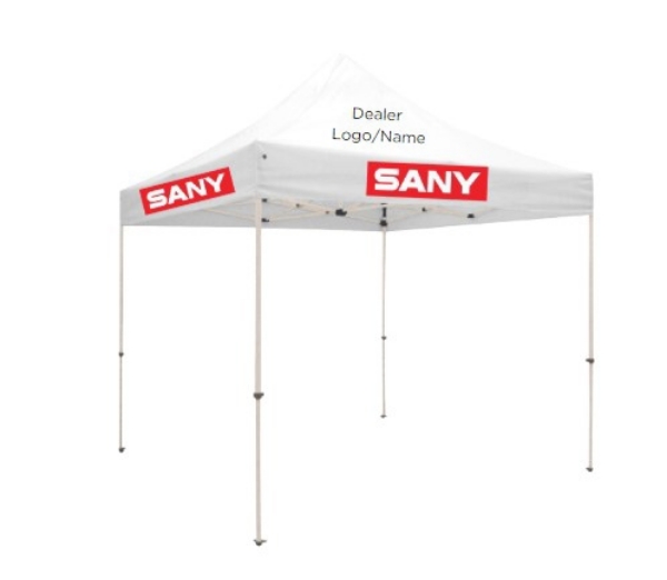 SANY 10' Dealer Tent Product Image on White Background