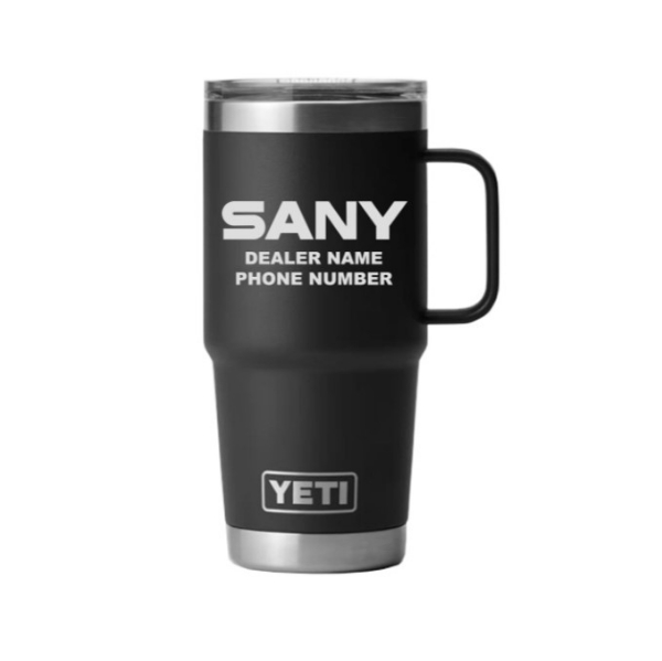 Custom SANY Yeti 20 oz. Tumbler on White Background