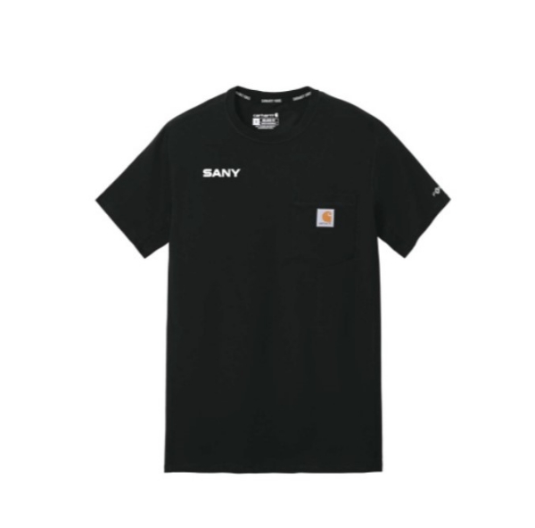 SANY Black Carhartt Tee on White Background