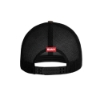 Black mesh trucker hat with adjustable snapback closure and red SANY label centered on back panel.