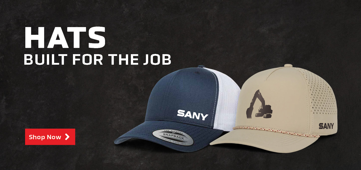 Shop SANY hats.  Built for the job.